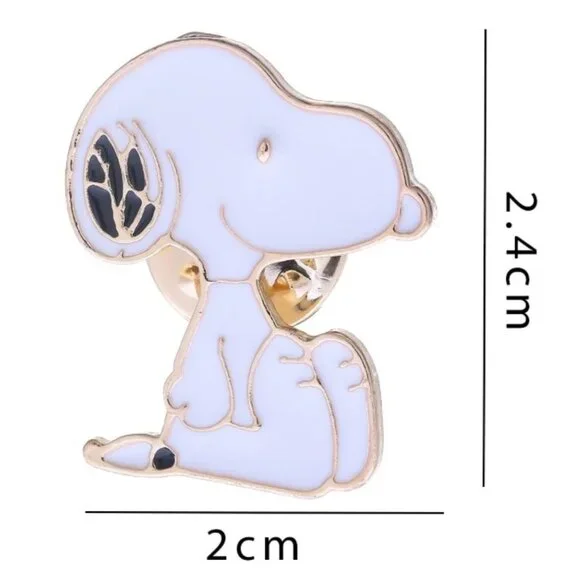Snoopy 7 Piece Enamel Pin Set Cute Peanuts Cartoon Collectibles - Picture 6 of 8